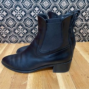 Veronica Beard Wells Leather Calf Chelsea Block Heel Boot size 10.5 to size 11